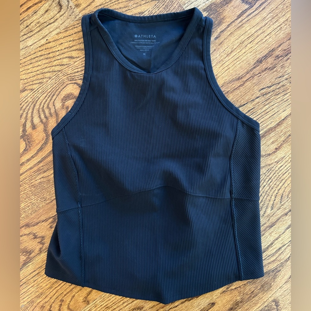 Athleta Black Ribbed Camisole